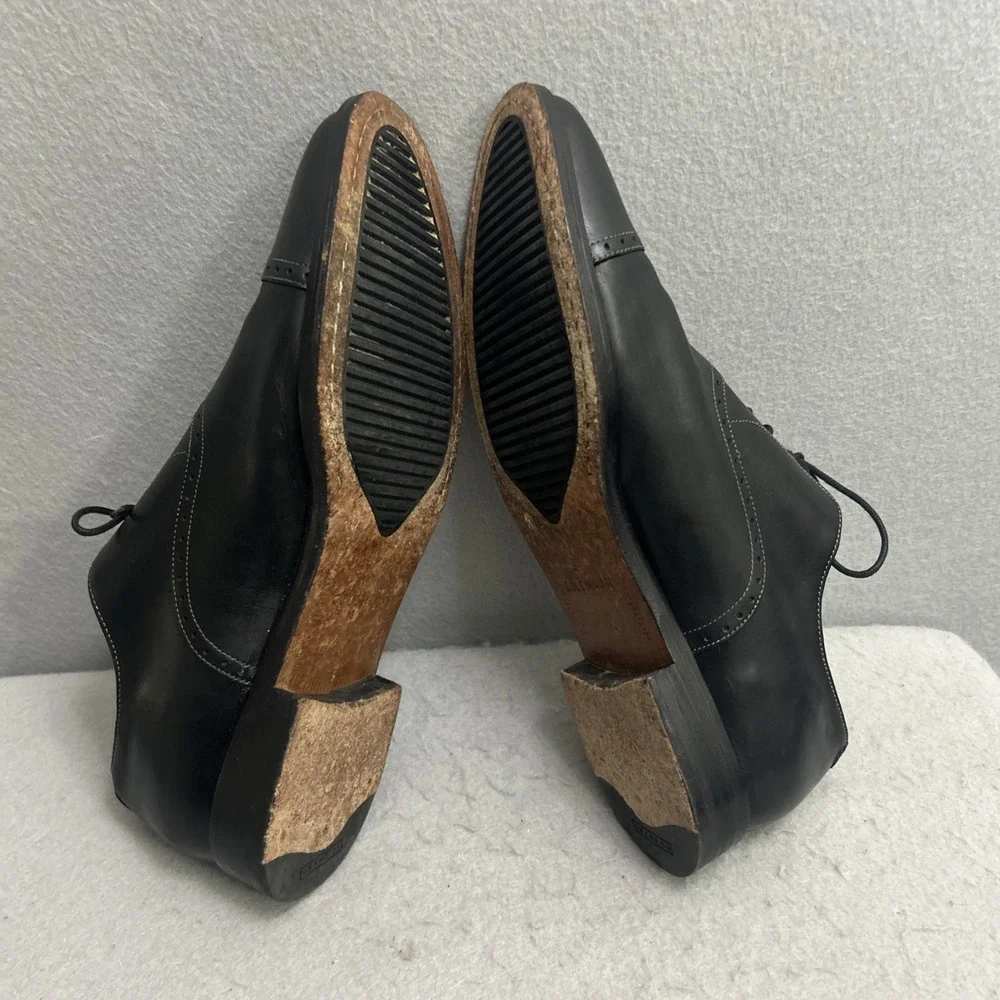 Cole Haan 9.5 M Grand OS Cap‎ Toe Oxford Black C12913 Lace Up Dress Shoes
